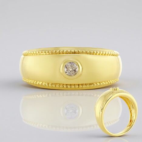 Bague en argent et Diamant champagne I4