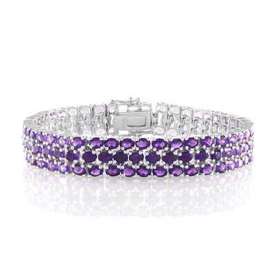 Bracelet en argent et Améthyste de Zambie