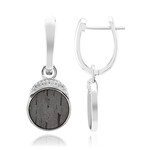 Aletai-Meteorit-Silberohrringe