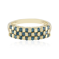 Anillo en oro con Diamante azul I2 (de Melo)