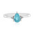 Bague en argent et Apatite bleue