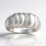 Anello in argento con Diamante I3 (I)