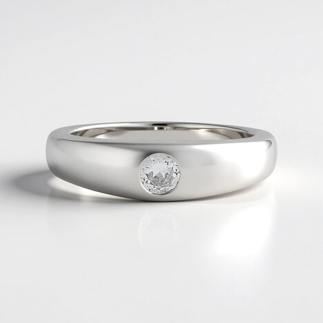 Anello in argento con Zaffiro Bianco