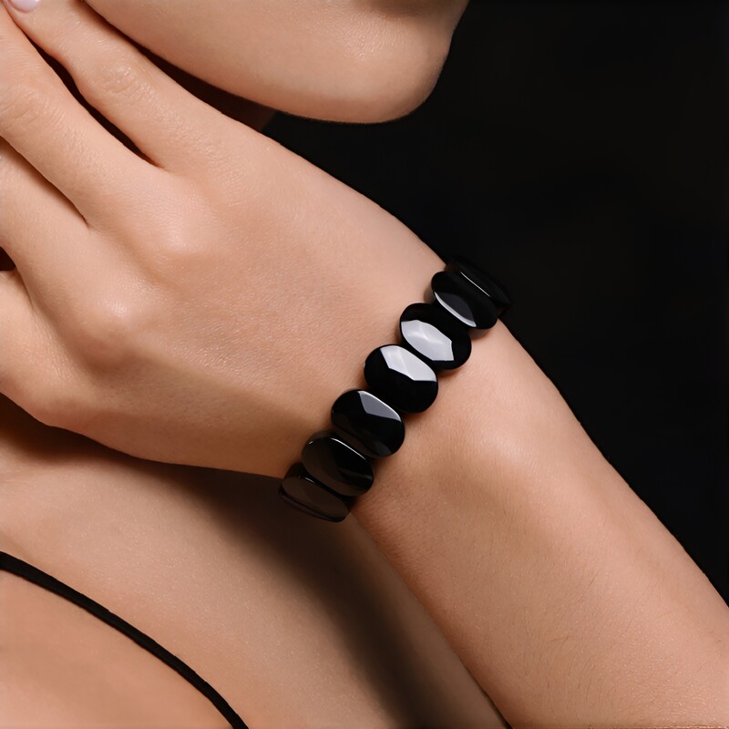 Armband met obsidiaanstenen