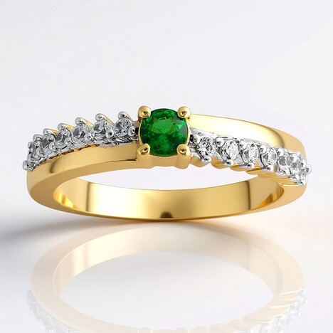 Anello in oro con Tsavorite AAA del Kenia