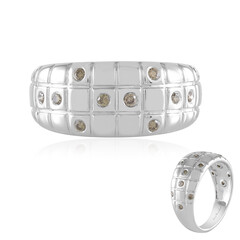 I2 Champagner-Brillant-Silberring (de Melo)