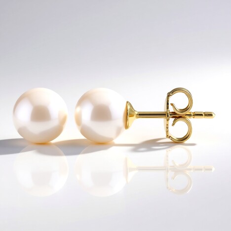 Boucles d'oreilles en argent et Perle d'Akoya (TPC)