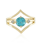 Anello in oro con Apatite Paraiba (Adela Gold)