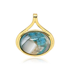 Zilveren hanger met een Turquoise mozaïek