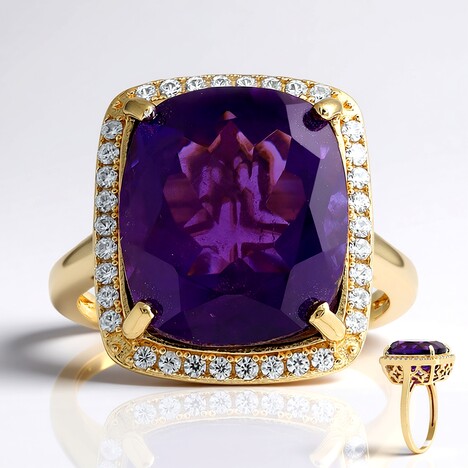 Anello in argento con Ametista del Marocco
