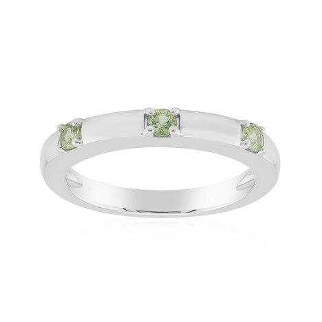 Tulear Green Sapphire Silver Ring (Pallanova)