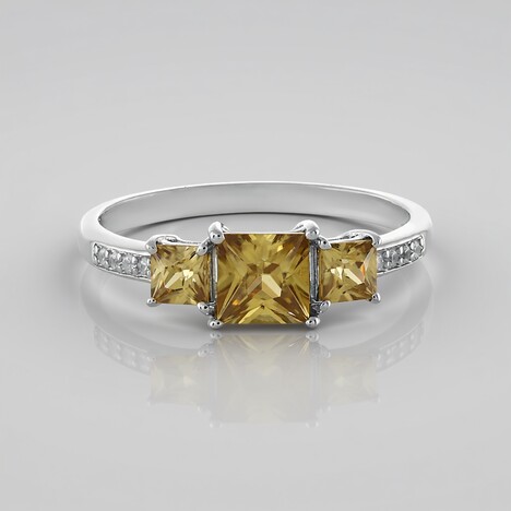 Anello in argento con Zircone Giallo