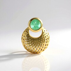Ciondolo in argento con Smeraldo Colombiano (Ornaments by de Melo)