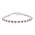 Rhodolite Silver Bracelet