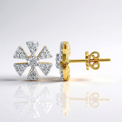 Orecchini in oro con Diamante SI1 (G) (Annette)