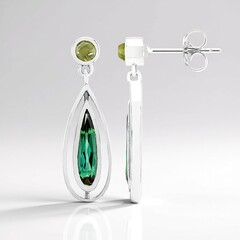 Orecchini in argento con Indicolite (Adela Silber)