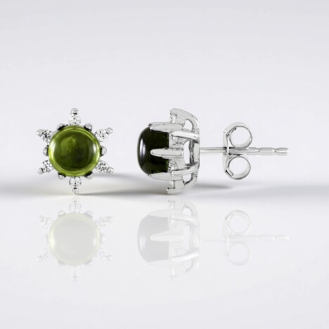 Orecchini in argento con Vesuvianite