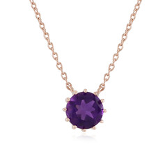 Collana in argento con Ametista (Adela Silber)