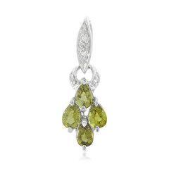 Pendentif en argent et Tourmaline cuprifère