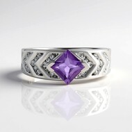 Uruguay-Amethyst-Silberring (de Melo Essence)