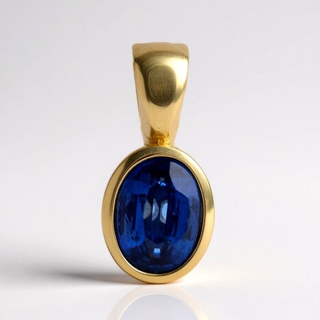 Ciondolo in oro con Cianite del Nepal (CUSTODANA)