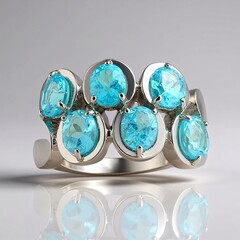 Anello in argento con Apatite Blu (Pallanova)