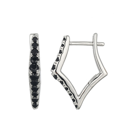 Orecchini in argento con Spinello Nero