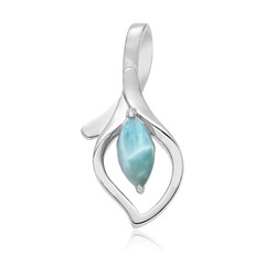 Zilveren hanger met een larimar