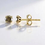 Orecchini in oro con Diamante Champagne I2 (de Melo Gold)