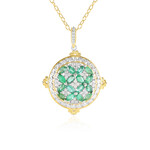 Collana in argento con Smeraldo Zambia (Gems en Vogue)