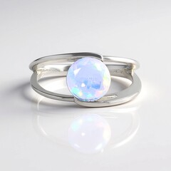Anello in argento con Opale di Welo AAA (de Melo)