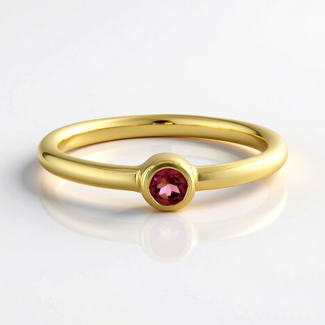Anello in argento con Tormalina Rosa