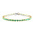 Zambian Emerald Silver Bracelet (Gems en Vogue)