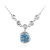 Collier en argent et Topaze bleu ciel