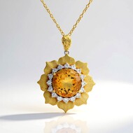 Collana in argento con Citrino (Gems en Vogue)