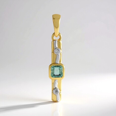Ciondolo in argento con Smeraldo Color Paraiba (SAELOCANA)