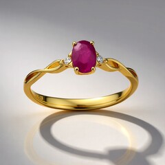 Bague en or et Rubis AAA du Mozambique (CIRARI)