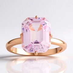 Anello in argento con Kunzite