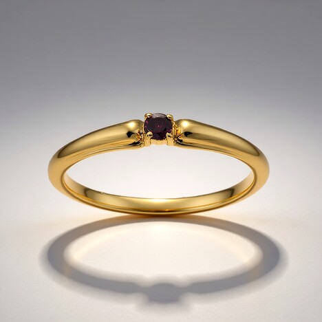 Anello in oro con Diamante Porpora I2