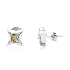 Orecchini in argento con Diamante Giallo I3