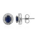 10K Ceylon Blue Sapphire Gold Earrings