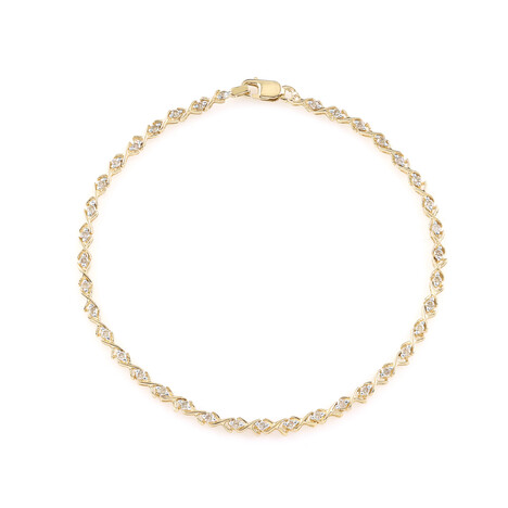 Bracciale in argento con Diamante Cioccolato I2