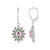 Nigerian Pink Tourmaline Silver Earrings