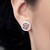 Zilveren oorbellen met witte topaasstenen