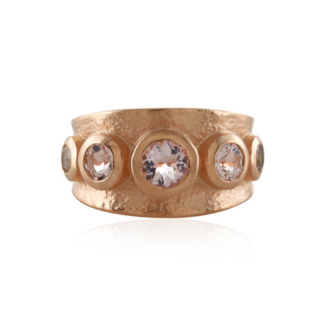 Anillo en plata con Morganita de Madagascar