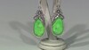 Pendientes en plata con Turquesa verde Mohave Kingman (Faszination Türkis)