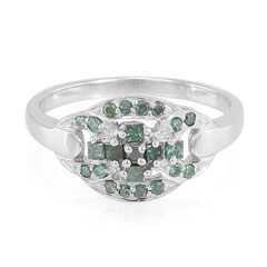 Anello placcato in platino con Diamante Fancy