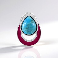 Mohave Blue Turquoise Silver Pendant