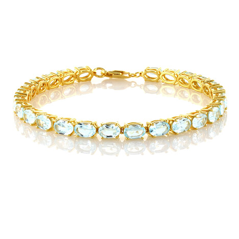 Bracciale in argento con Topazio Blu Cielo
