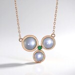 Collana in argento con Pietra di Luna Bianca (KM by Juwelo)